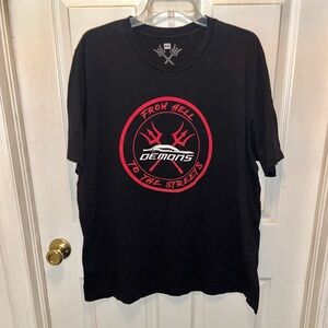CHALLENGER DEMONS From Hell To The Streets Short Sleeve Shirt. Sz XXL.